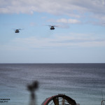 Helicopteros CH53 Super Stallion dos US MArines transportam Fuzileiros Portugueses e US Marines até um objectivo no interior da costa
