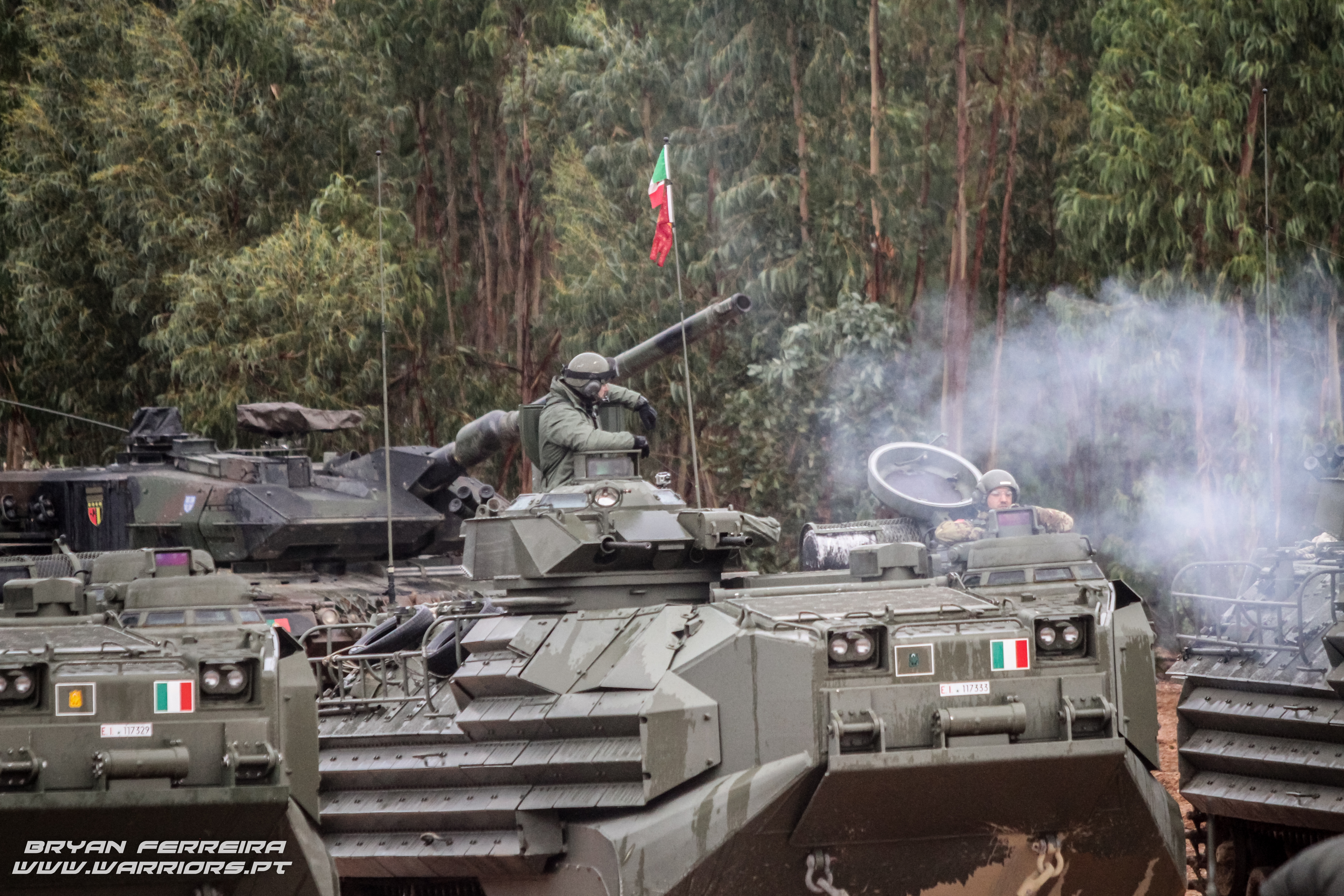 1º Esquadrão de Carros de Combate Leopard 2A6 Portugueses e AAV7 Italianos do Reggimento Lagunari Serenissima